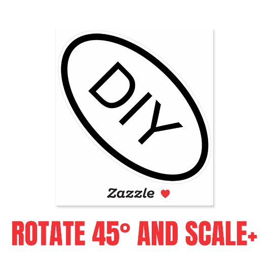 DIY Euro Stijl Ovale Vorm Sticker