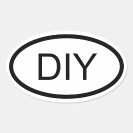 DIY Euro Style Oval Sticker