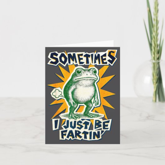 DIY Fartin Sometimes Collage I Just Frog Poster Kaart (Voorkant)