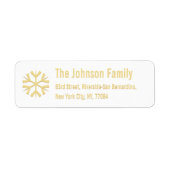 DIY Faux Gold Snowflake kerstfeestdag Etiket (Voorkant)