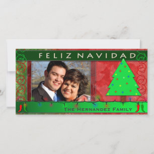 DIY Feliz Navidad Persoonlijke fotokaart Feestdagenkaart