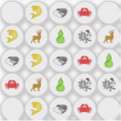 DIY Fish Prawn Crab Dice | Bdaaruit-Cua Cá Cp/魚 蝦 Sticker (Voorkant)