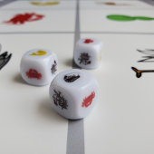 DIY Fish Prawn Crab Dice | Bdaaruit-Cua Cá Cp/魚 蝦 Sticker