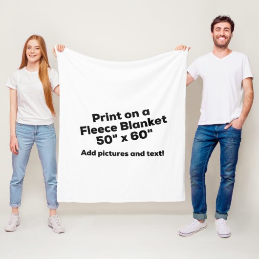 DIY FLEECE BLANKET - voeg foto's en tekst toe! (In situ)