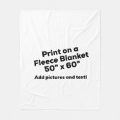 DIY FLEECE BLANKET - voeg foto's en tekst toe! (Voorkant)
