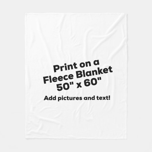 DIY FLEECE BLANKET - voeg foto's en tekst toe! (Voorkant)