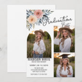 DIY Foto Afstuderen Verjaardag Delicate Floral Dec Kaart (Voorkant / Achterkant)