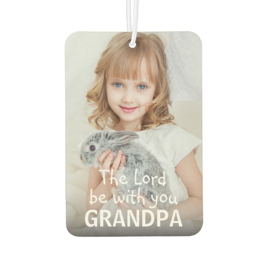 DIY foto Heer zij met u opa Luchtverfrisser (Achterkant)