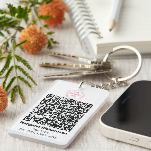 DIY Foto ID Digitaal vaccin QR Code Sleutelhanger
