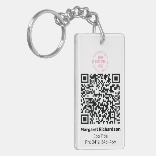 DIY Foto-ID Digitale QR-code Sleutelhanger (Voorkant Links)