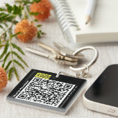 DIY Foto-ID Logo QR-code Sleutelhanger (Voorkant Rechts)