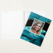 DIY-foto/naam/jaar/Blauwgroen zwart-goudgeit Planner (Display)