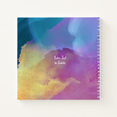 DIY Foto/Naam/Jaar/Goud Blauw & Paarse Kunst Notitieboek (Achterkant)