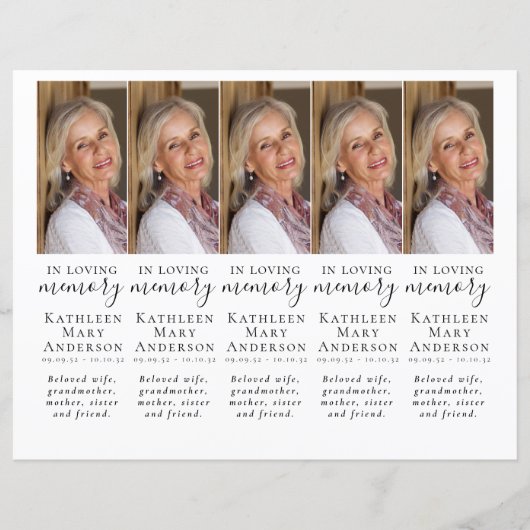 DIY Fotosympathie Funeral Prayer Bladwijzer (Voorkant)