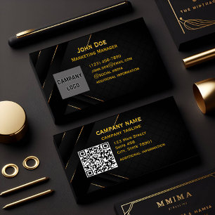 diy geavanceerde qr code website goud voor en acht visitekaartje