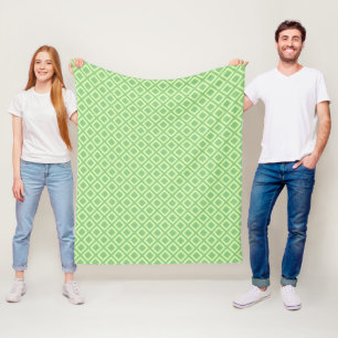 DIY Geometric Pattern-Limoen op elke kleur Fleece Deken