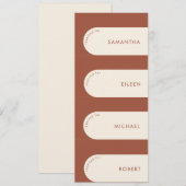 DIY geometrische boog terracotta trouwplaats kaart (Voorkant / Achterkant)