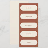 DIY geometrische boog terracotta trouwplaats kaart (Voorkant / Achterkant)