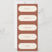 DIY geometrische boog terracotta trouwplaats kaart (Voorkant)