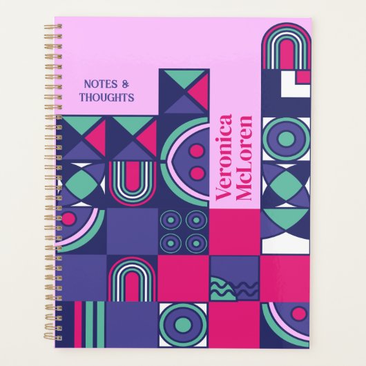 DIY geometrische planner: Creëer uw eigen retro-ch Planner (Voorkant)