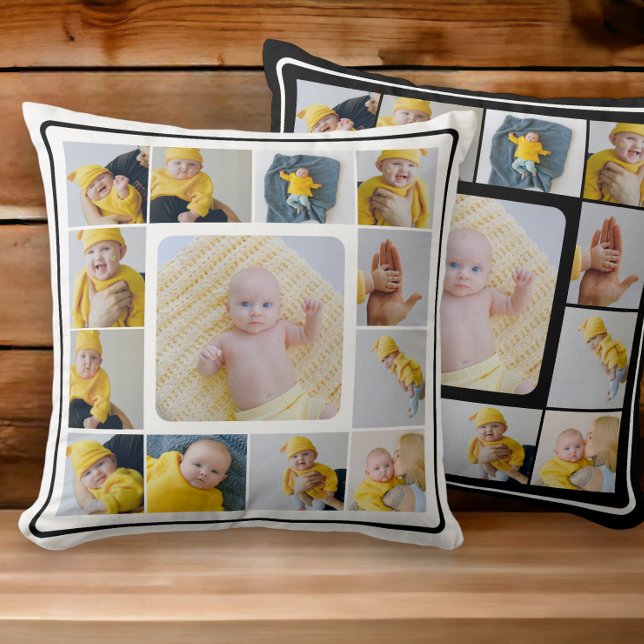 DIY Gepersonaliseerde 13 Foto Collage Sjabloon Kussen (Creator heeft geüpload)