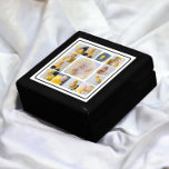 DIY Gepersonaliseerde 13 Fotocollage Sjabloon Cadeaudoosje<br><div class="desc">13 Foto gepersonaliseerde doos, voeg gewoon uw eigen foto's toe aan dit geweldige gooi kussen .. gemakkelijk te personaliseren .. aanpasbare foto sjabloon klok van Ricaso - perfecte cadeau-ideeën - beschikt over een zwart lijst - deze heerlijke sieraden doos komt in gouden eik, ebony zwart, smaragdgroen en rode mahonie. zal...</div>