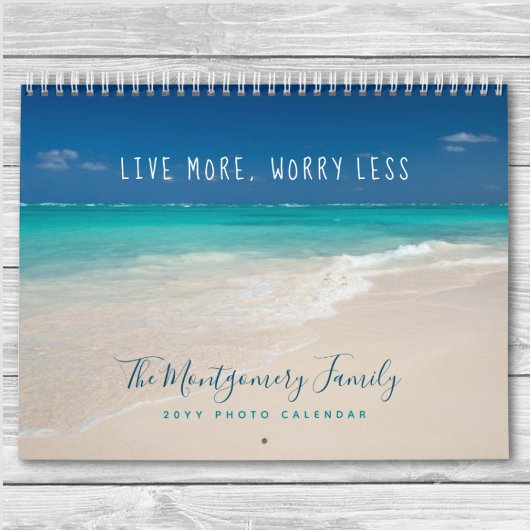 DIY Gepersonaliseerde Tropische Fotosjabloon 2026 Kalender