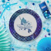 DIY, gepersonaliseerde zeemeermin thema partij ben Papieren Bordje (Feest)