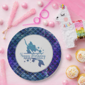 DIY, gepersonaliseerde zeemeermin thema partij ben Papieren Bordje (Feest)