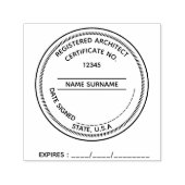 DIY Geregistreerde Architect LLC vervaldatum CUSTO Zelfinktende Stempel (Design)