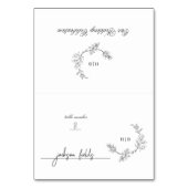 DIY Gevouwen Bloemenkrans Individuele Plaats Kaart (Voorkant)