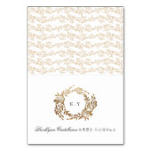 DIY Gevouwen Engelse & Koreaanse Namen Crest Place Kaart (Voorkant)