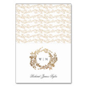 DIY Gevouwen Klassieke Monogram Gouden Crest Plaat Kaart (Voorkant)