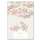 DIY Gevouwen lente bloemenboog plaats kaart (Voorkant)