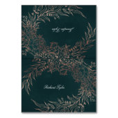 DIY Gevouwen Smaragd Groen Roos Gouden Plaats Kaar Kaart (Voorkant)