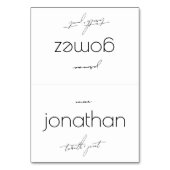 DIY Gevouwen Zwart Wit Trouwplaats Kaarten (Voorkant)