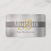 DIY Gouden Monogram Witte Naam LT & DK Geborsteld Visitekaartje (Voorkant)