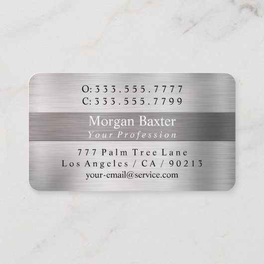 DIY Gouden Monogram Witte Naam LT & DK Geborsteld Visitekaartje (Achterkant)