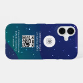 DIY-gradiënt zakelijk logo QR-code iPhone-hoesje iPhone 16 Hoesje (Achterkant horizontaal)