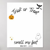 DIY Halloween voetafdruk teken Baby's eerste pasge Poster (Voorkant)