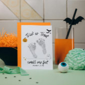 DIY Halloween voetafdruk teken Baby's eerste pasge Poster