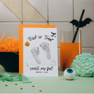 DIY Halloween voetafdruk teken Baby's eerste pasge Poster