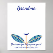 DIY Handprint - Dank u Sjabloon Poster (Voorkant)