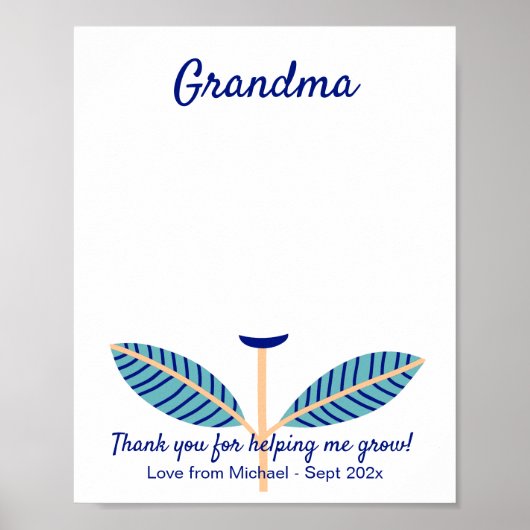 DIY Handprint - Dank u Sjabloon Poster (Voorkant)