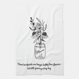 DIY Handprint handdoek