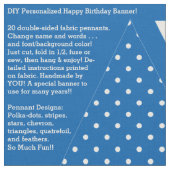 DIY Happy Birthday Personalized Pennant Banner Stof (Close Up)