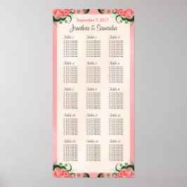 DIY Hibiscus Pink 15 Weddenschappen Zitkaarten Poster