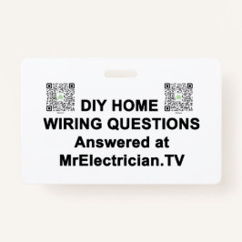 DIY HOME BEDRADING VRAGEN Mr. Elektricien Badge