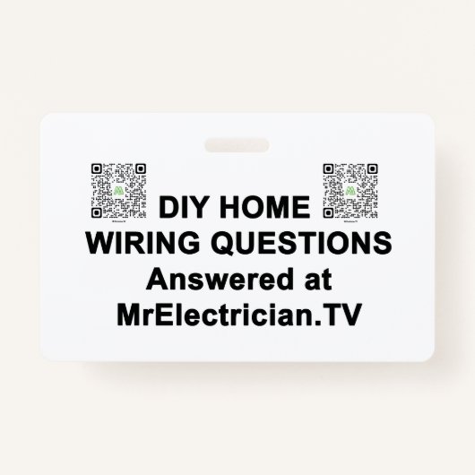 DIY HOME BEDRADING VRAGEN Mr. Elektricien Badge (Voorkant)