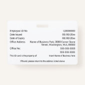 DIY ID-kaart klassieke foto logo NO streepjescode Badge (Achterkant)